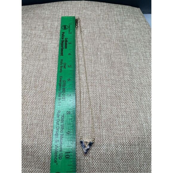 Jane Marie Designer Triangle Shape Multi Color Necklace Gold Tone Chain - Picture 7 of 9